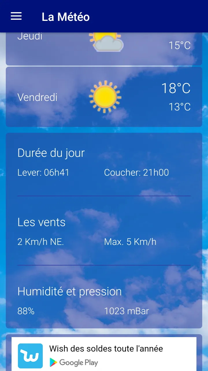 La Météo | Indus Appstore | Screenshot