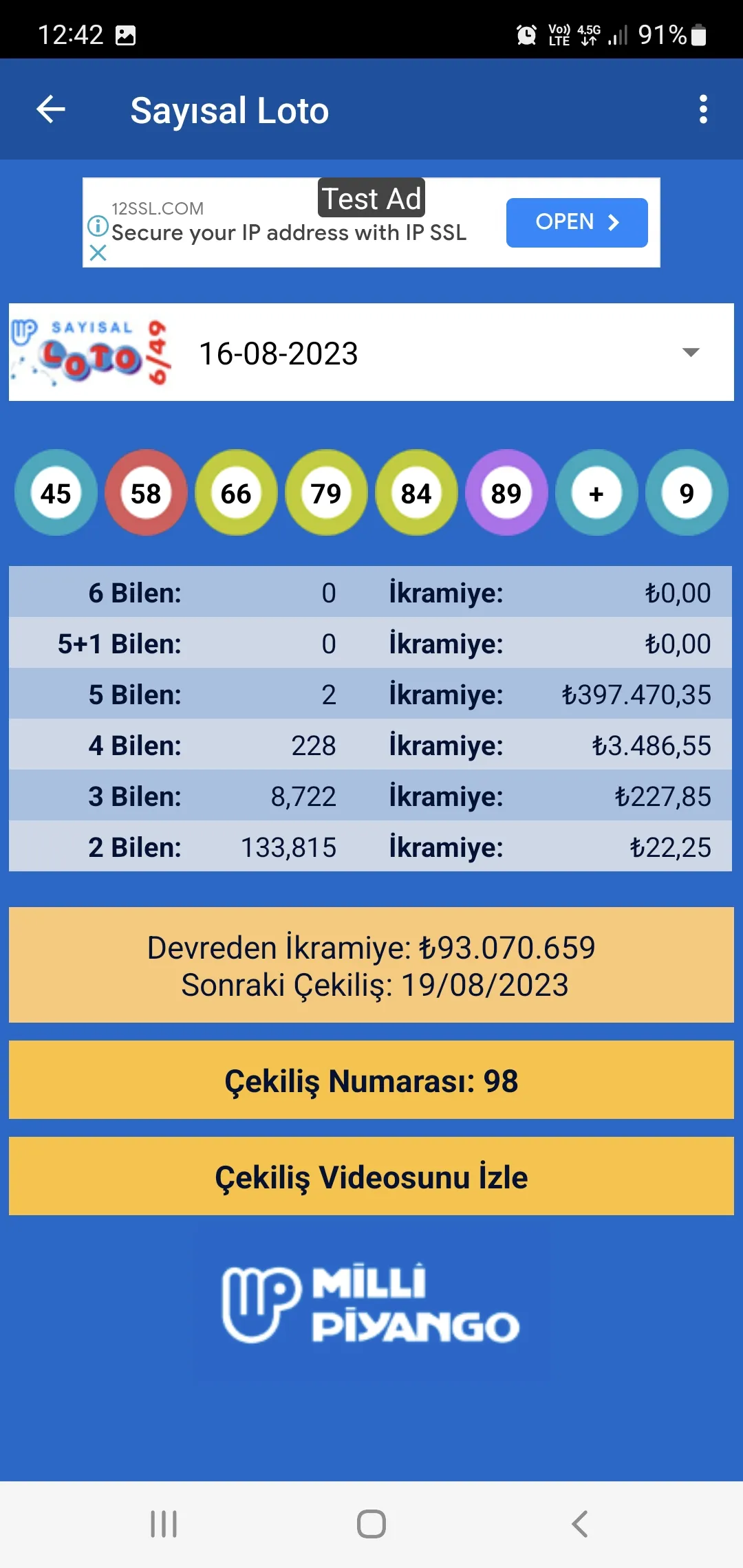 Şans Oyunları | Indus Appstore | Screenshot