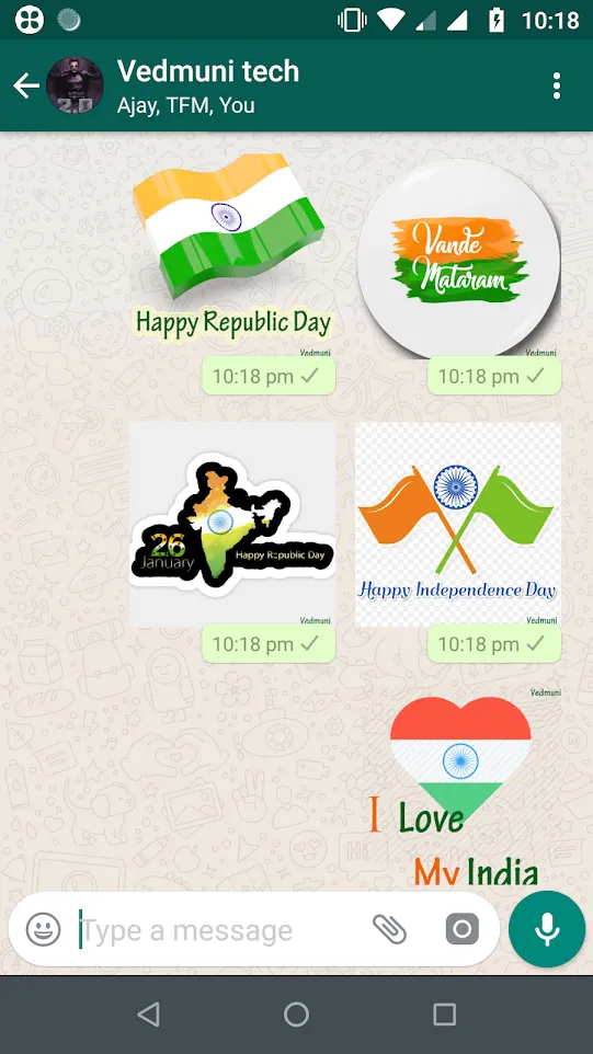 Republic Day Stickers | Indus Appstore | Screenshot