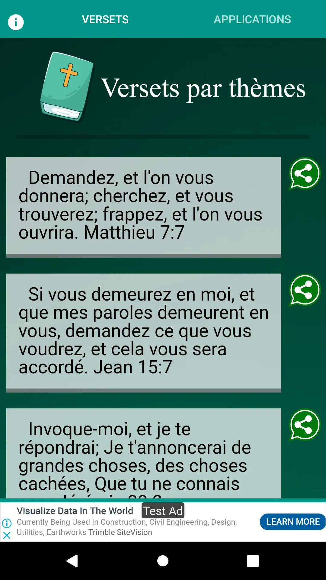 Thèmes de versets bibliques | Indus Appstore | Screenshot