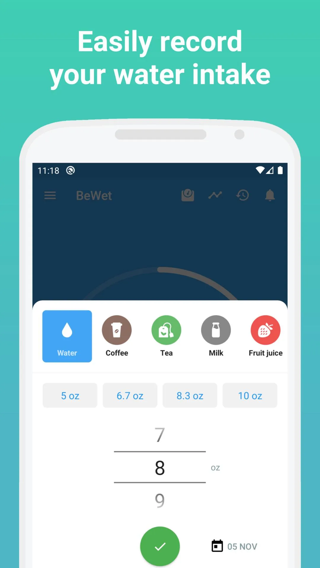 BeWet: Drink Water Reminder | Indus Appstore | Screenshot