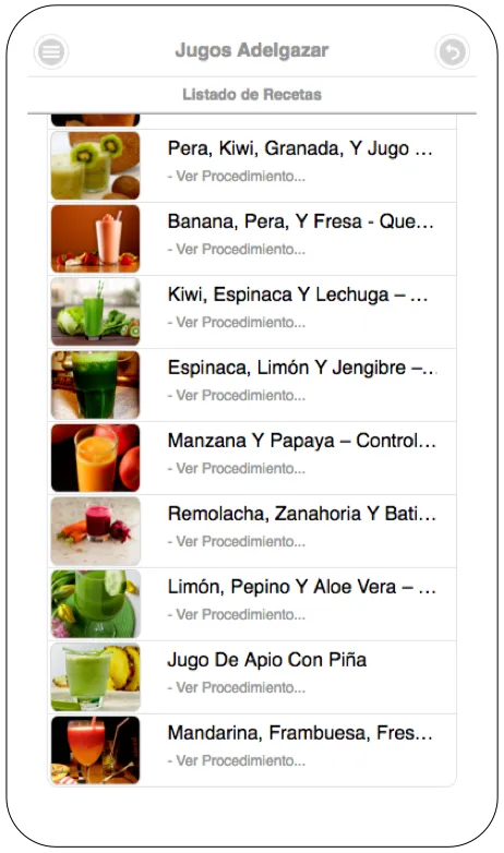 Jugos para Adelgazar | Indus Appstore | Screenshot