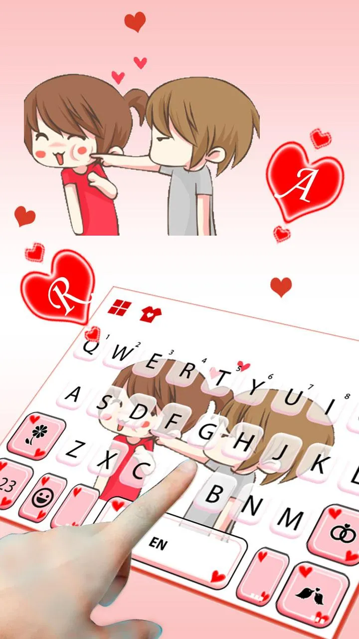 Playful Couple Keyboard Theme | Indus Appstore | Screenshot