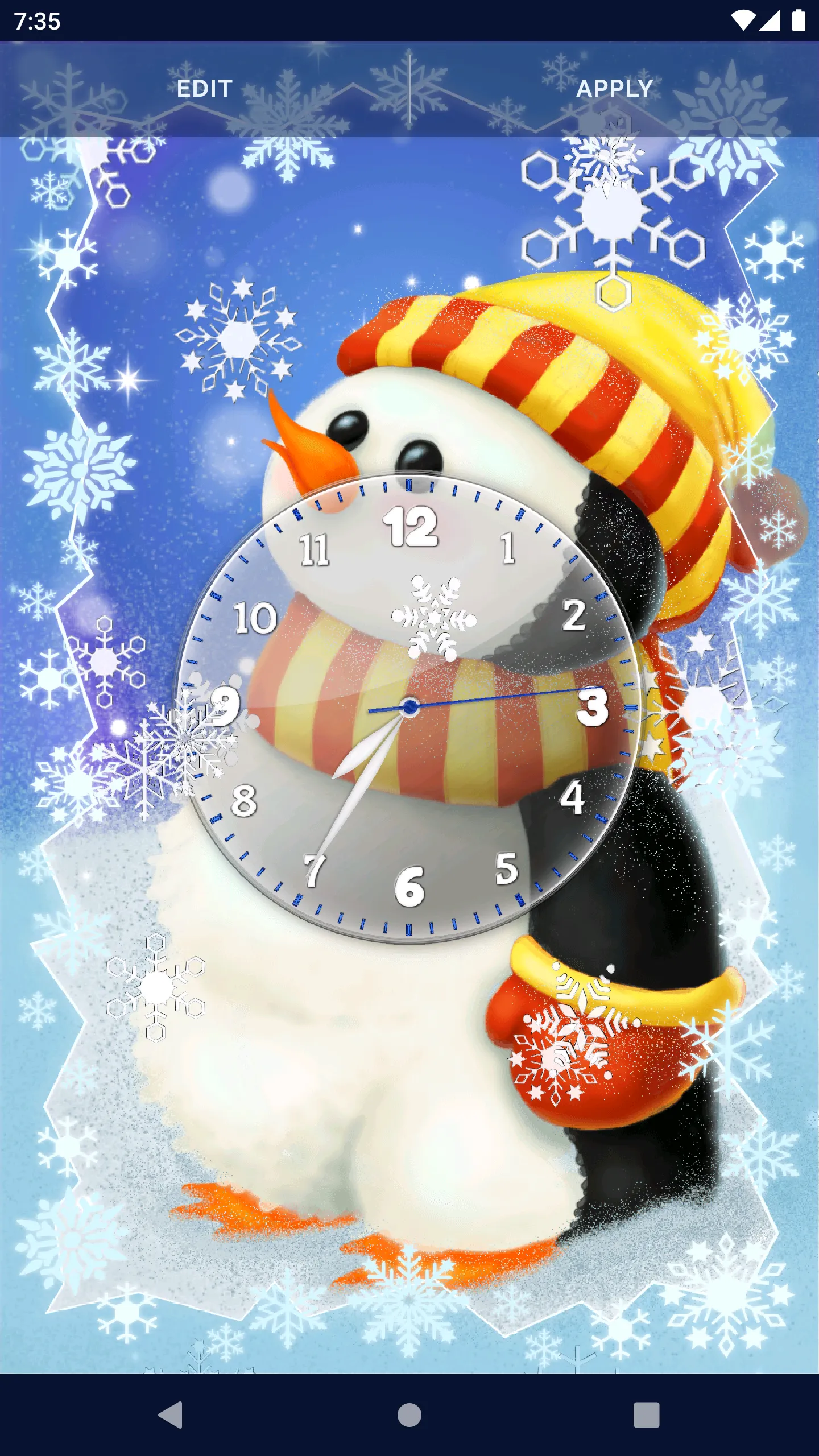 Winter Penguin Live Wallpaper | Indus Appstore | Screenshot