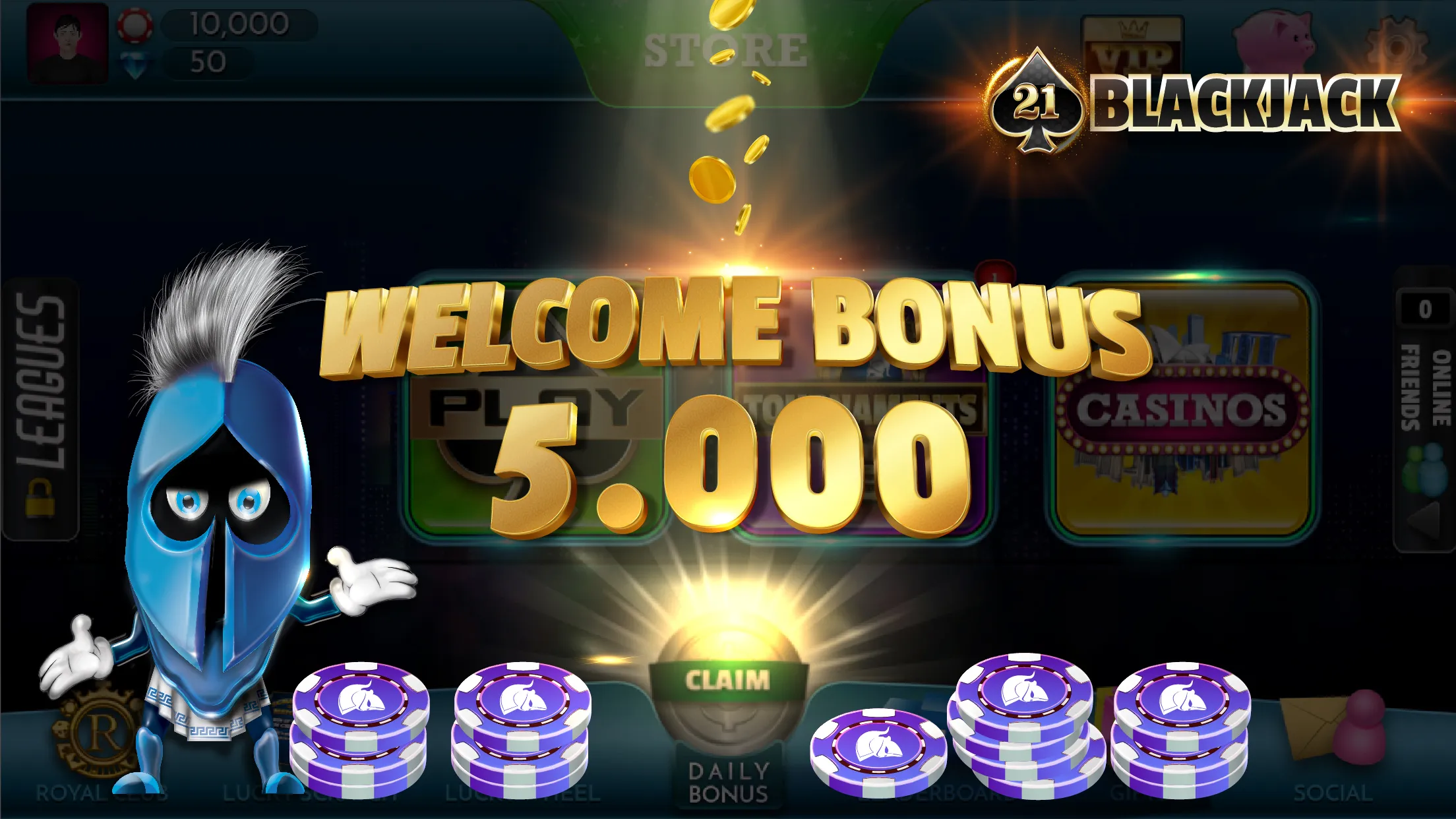 BlackJack 21 - Online Casino | Indus Appstore | Screenshot