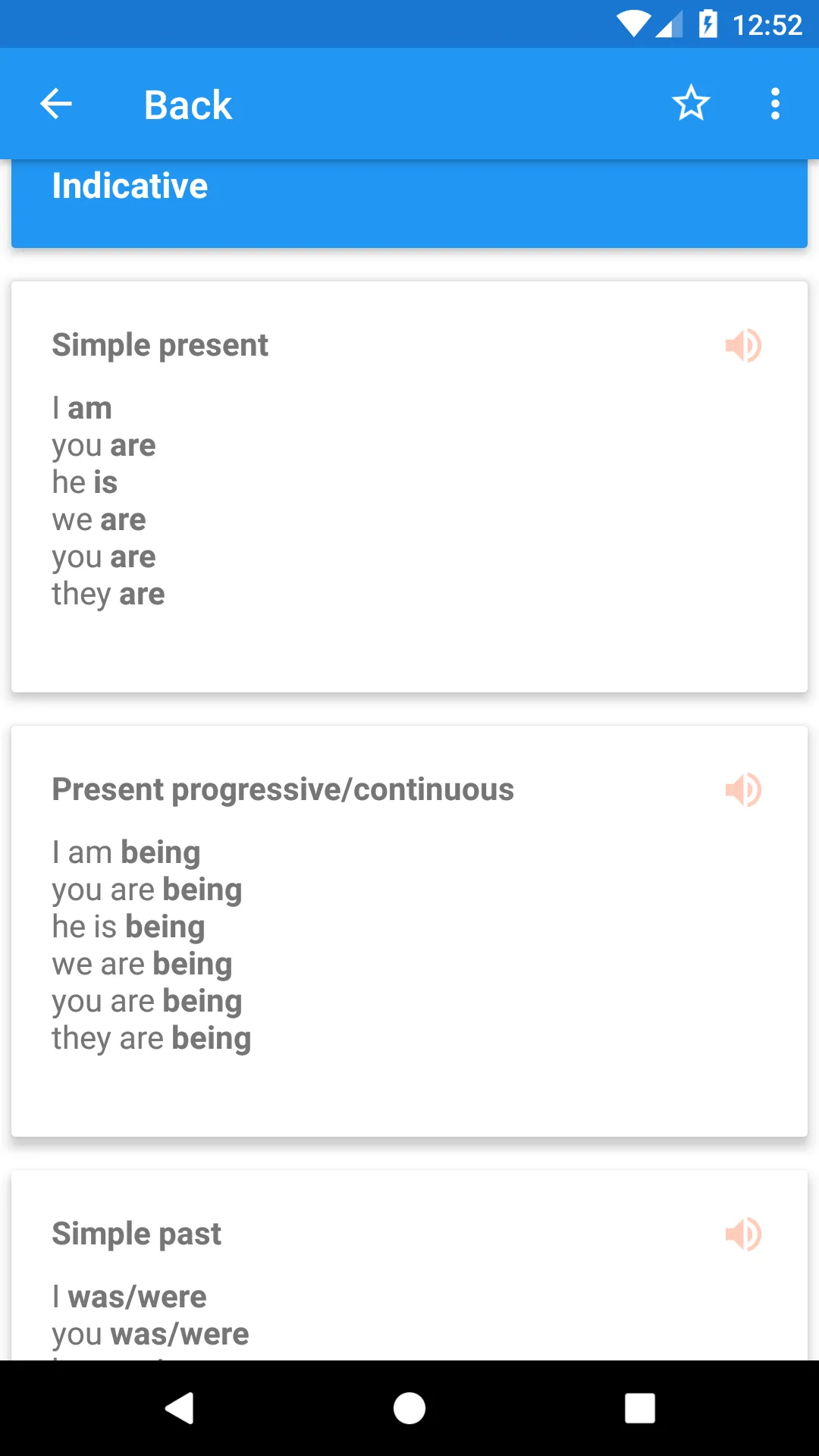 English conjugation | Indus Appstore | Screenshot