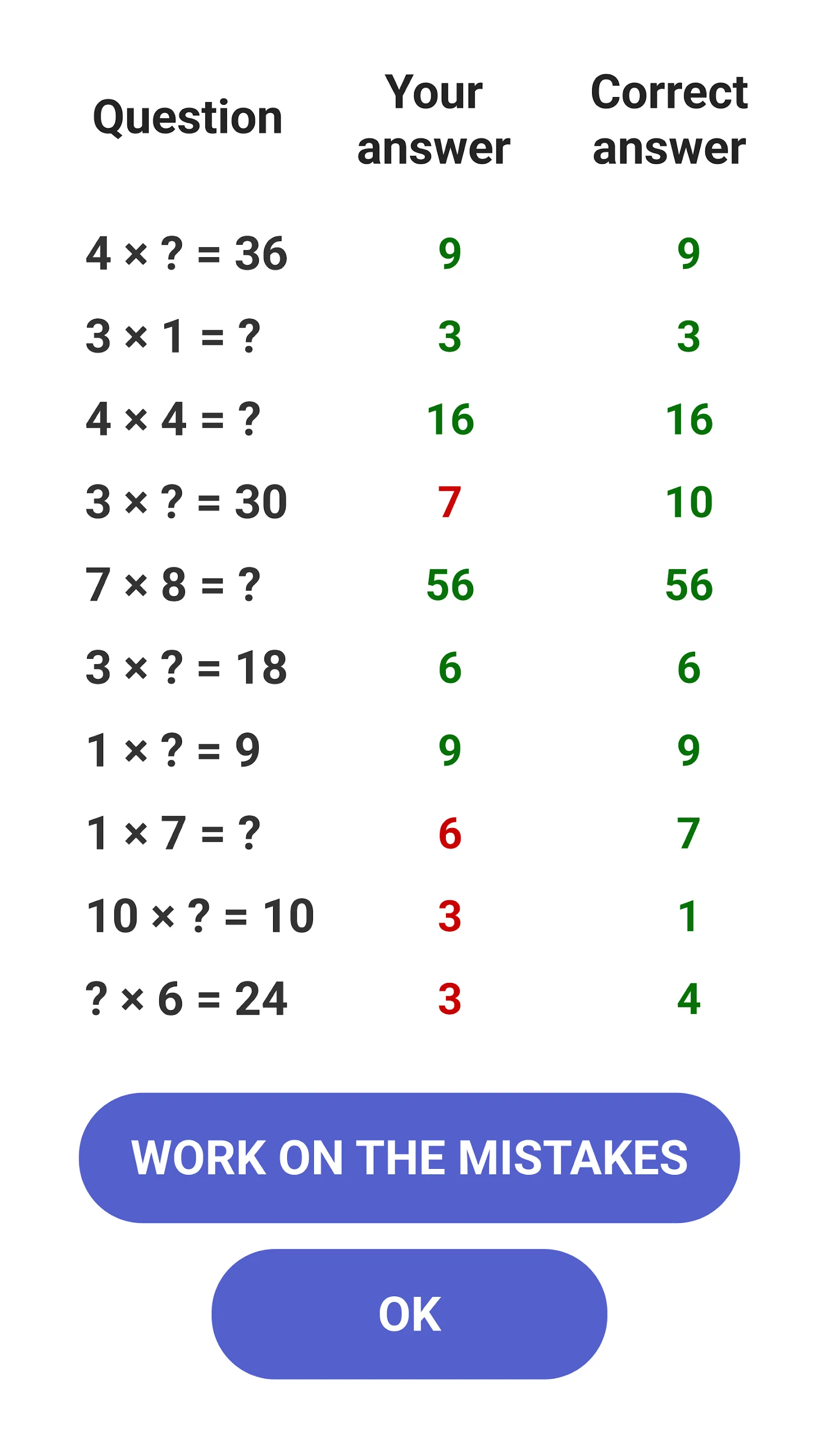 Times Tables - Multiplication | Indus Appstore | Screenshot