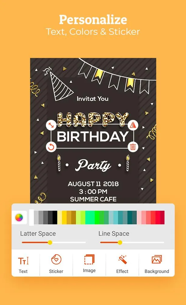 Birthday Invitation Maker | Indus Appstore | Screenshot