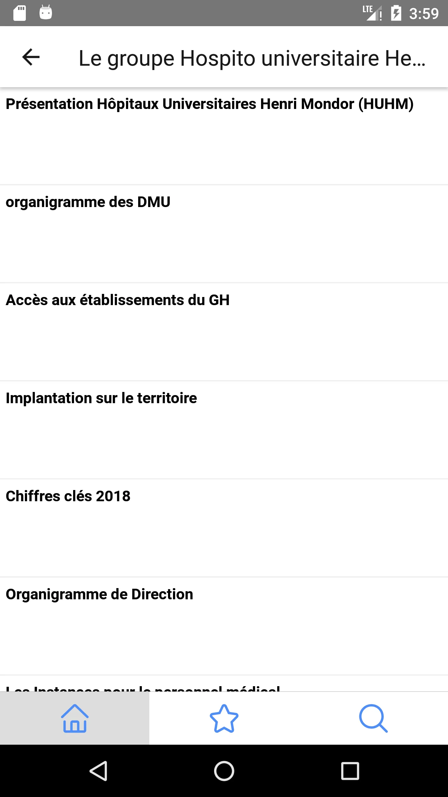 GHU Mondor Livret internes | Indus Appstore | Screenshot