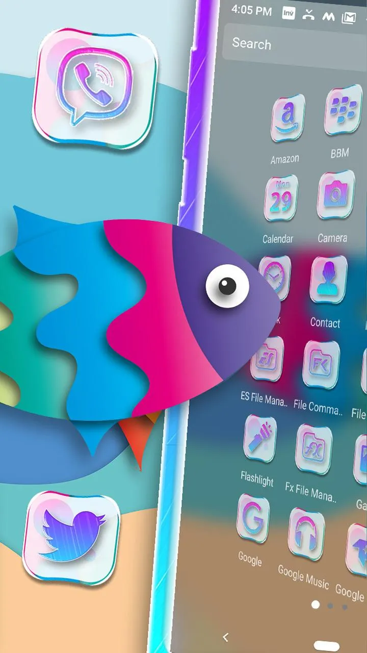 Cartoon Fish Launcher Theme | Indus Appstore | Screenshot