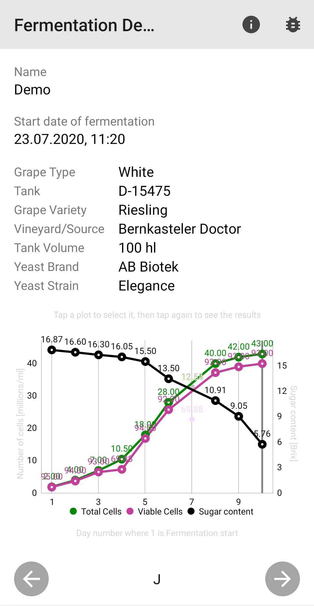 Oculyze FW Wine Yeast Counter | Indus Appstore | Screenshot