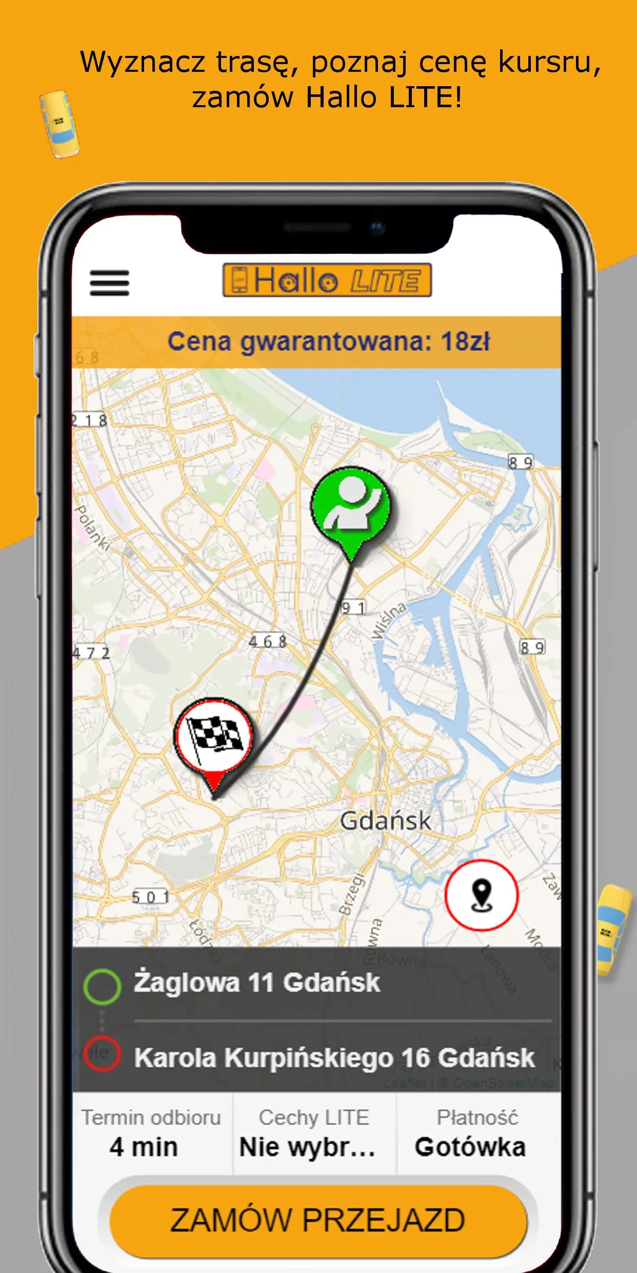 Hallo Taxi Gdańsk LITE | Indus Appstore | Screenshot