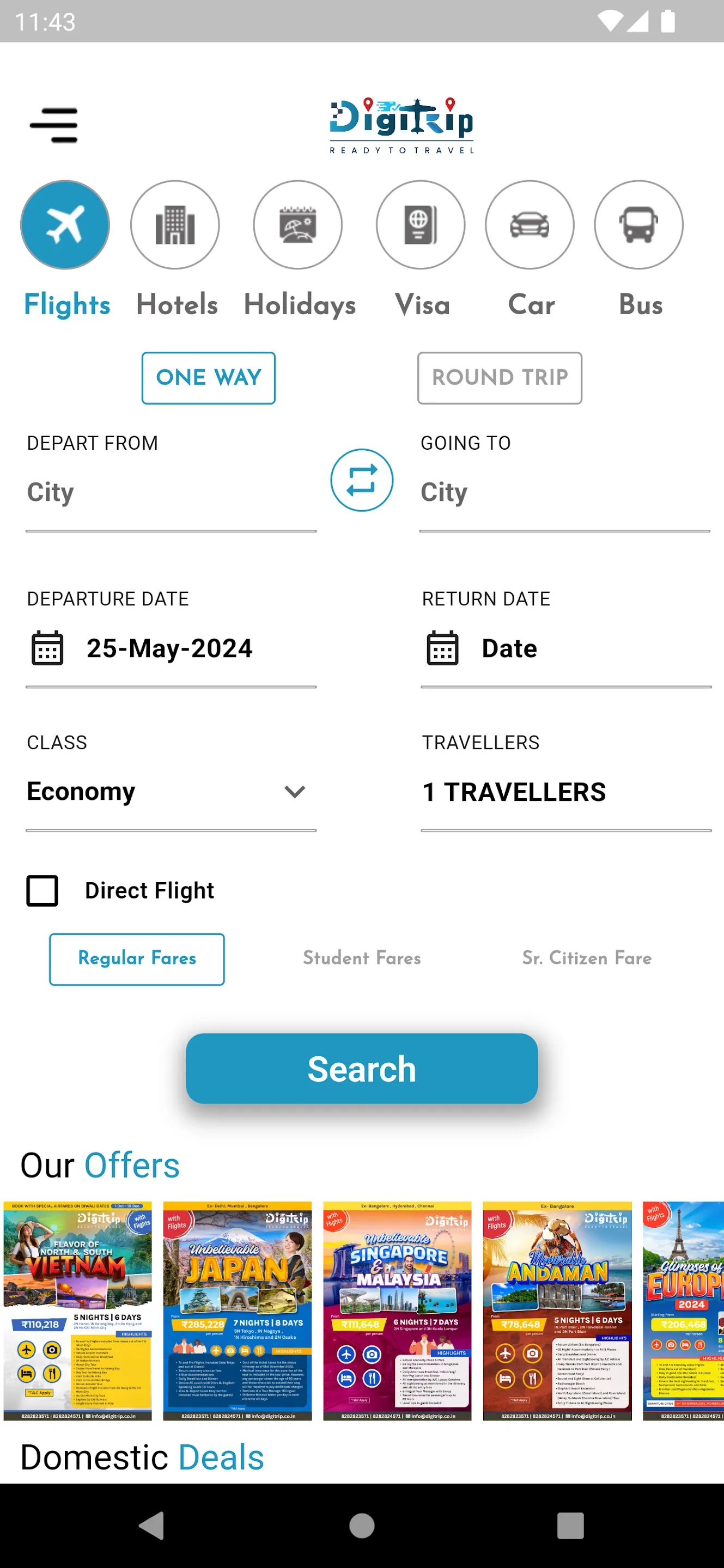 DigiTrip - Flights,Hotels & Ho | Indus Appstore | Screenshot