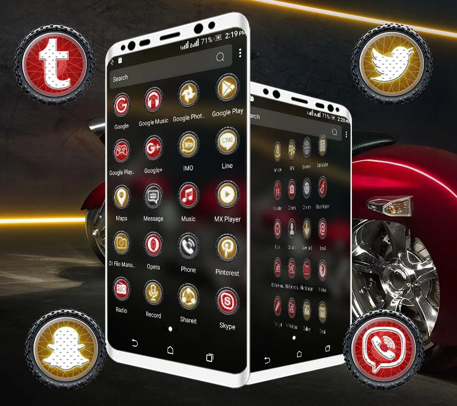 Red Bike Launcher Theme | Indus Appstore | Screenshot