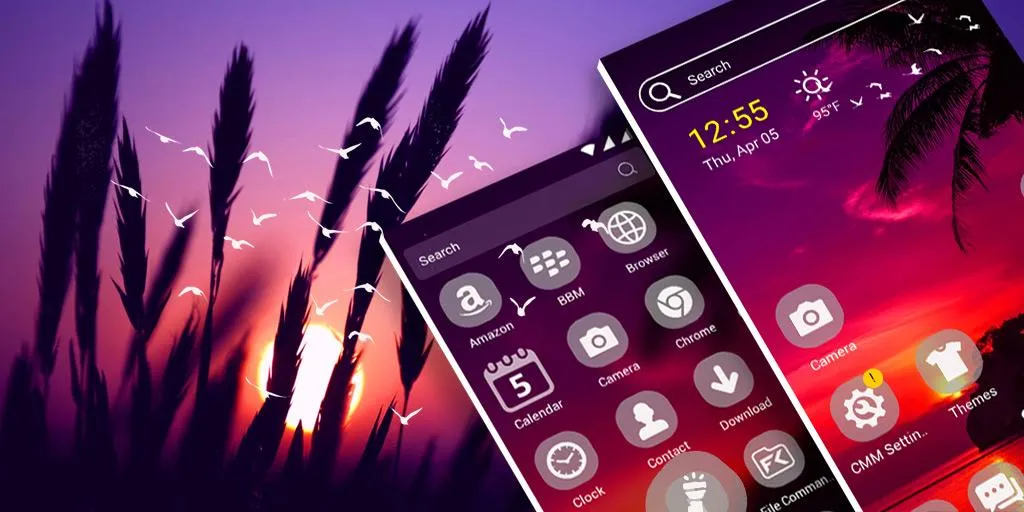 Sunset Launcher Theme | Indus Appstore | Screenshot