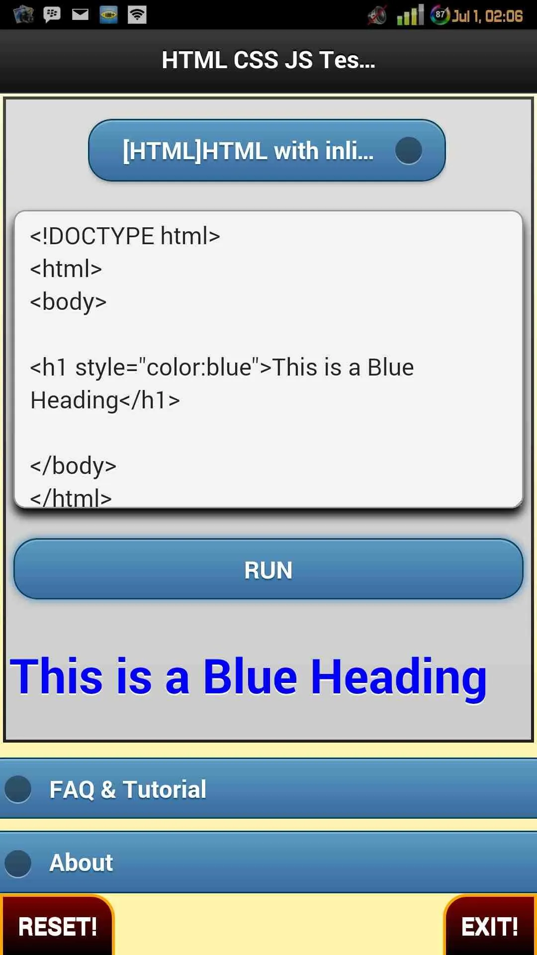 Html Css JS Tester + Example | Indus Appstore | Screenshot