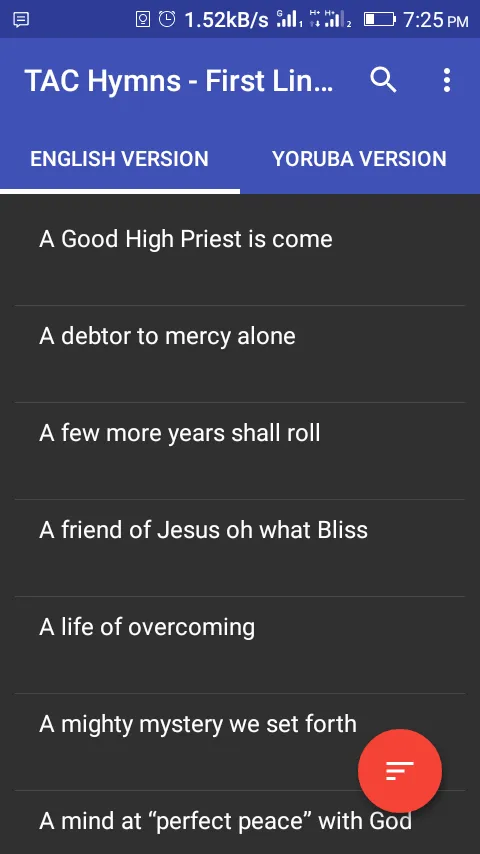 TAC Hymns | Indus Appstore | Screenshot