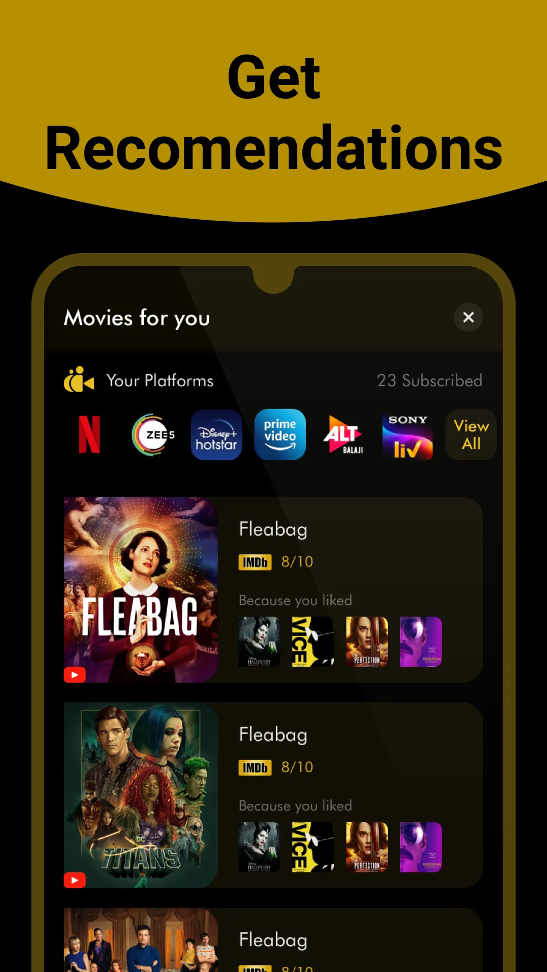 TV Lens : Movies, Shows on OTT | Indus Appstore | Screenshot