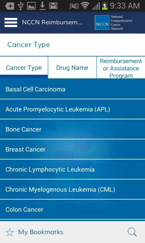 NCCN Reimbursement Resource | Indus Appstore | Screenshot