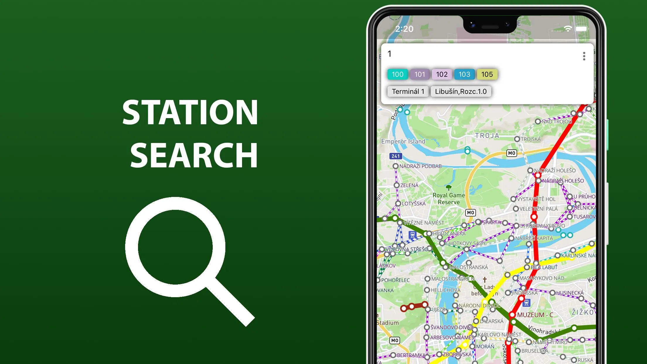 Public transport map Prague | Indus Appstore | Screenshot