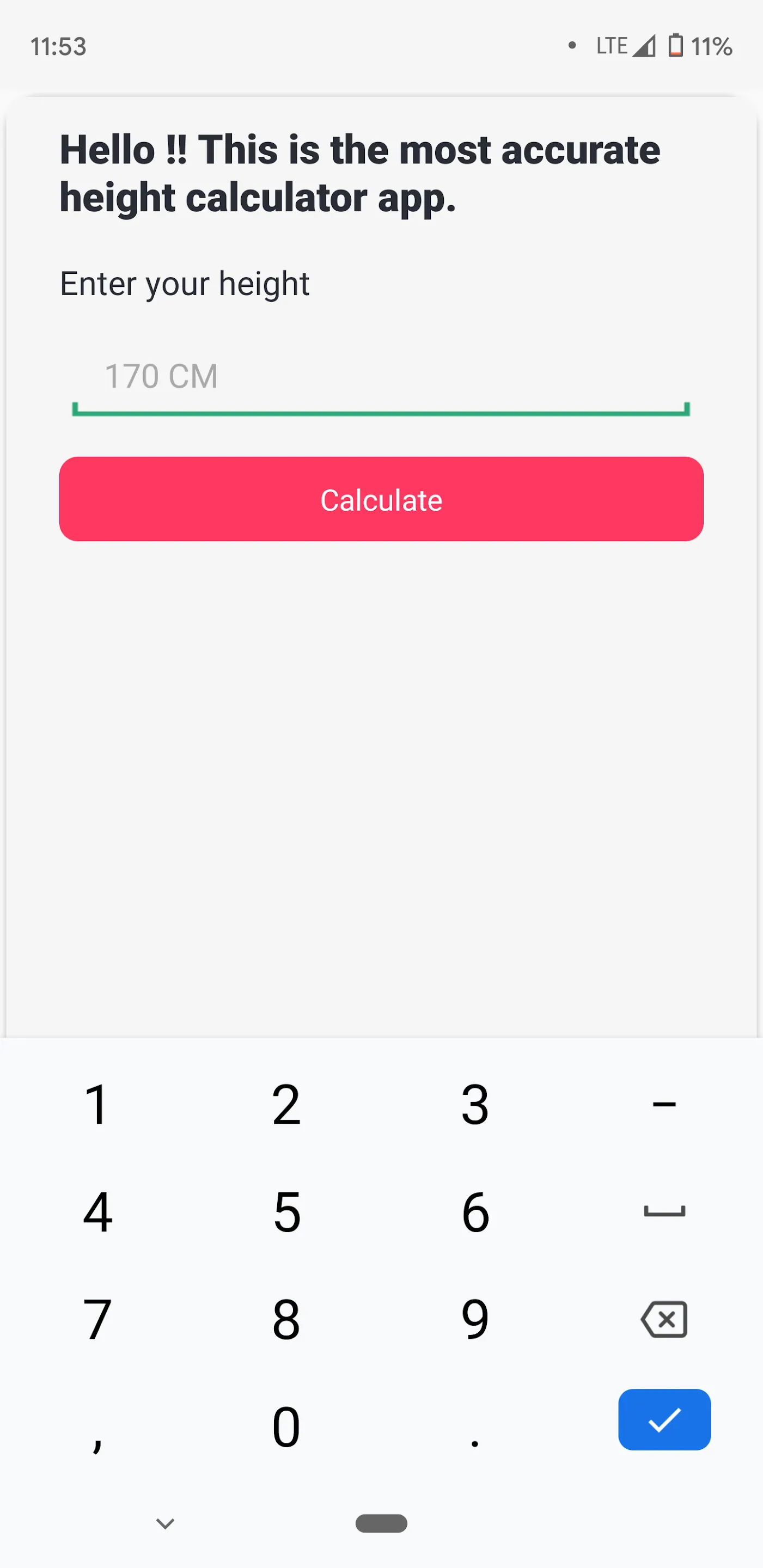 Height Calculator | Indus Appstore | Screenshot