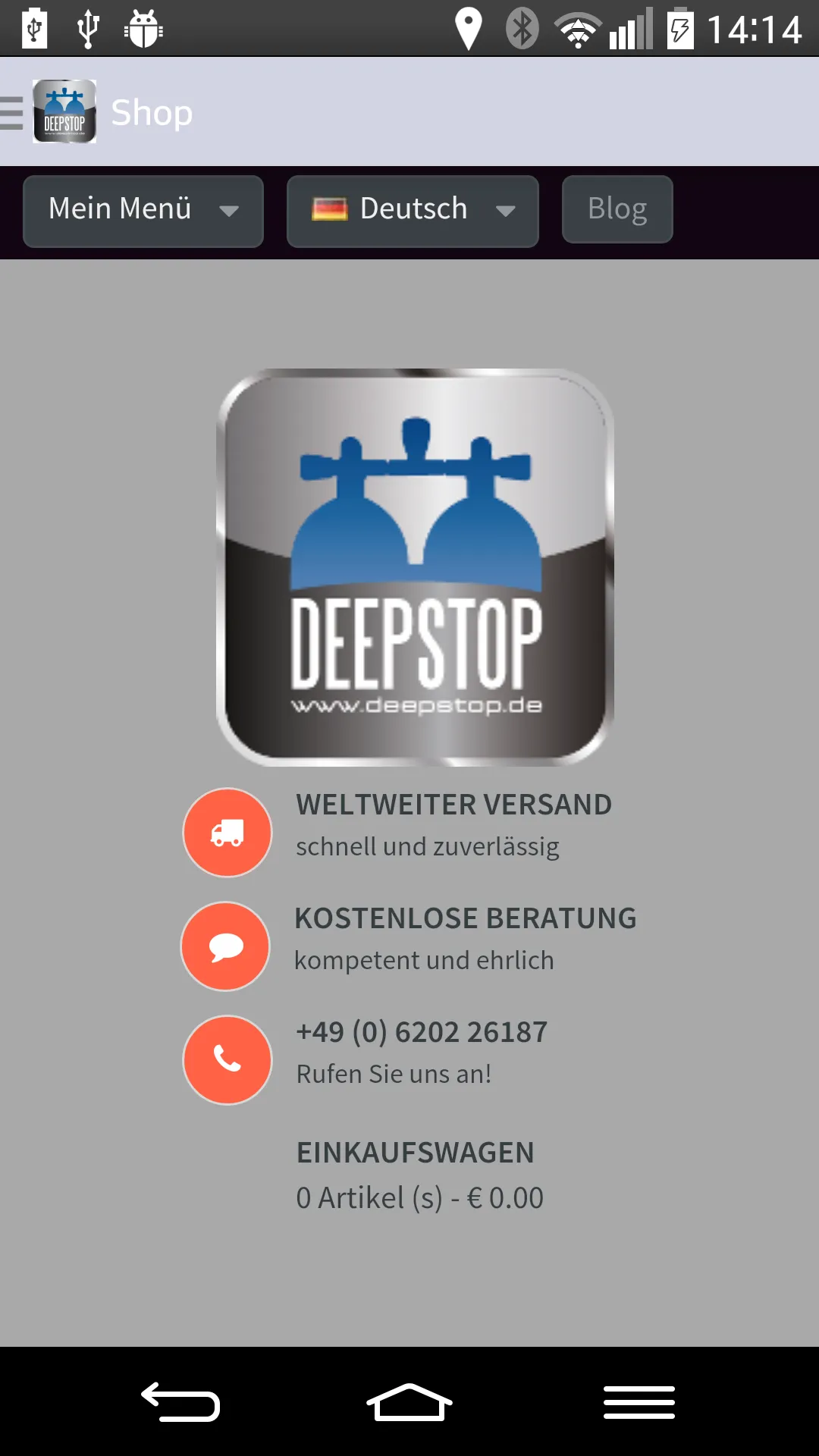 DEEPSTOP- Tauchausrüstungen | Indus Appstore | Screenshot