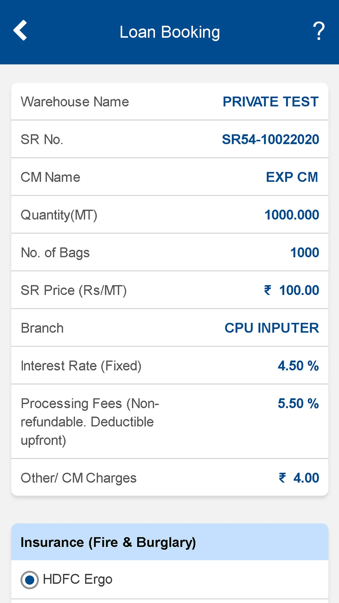 HDFC Bank -Warehouse Commodity | Indus Appstore | Screenshot