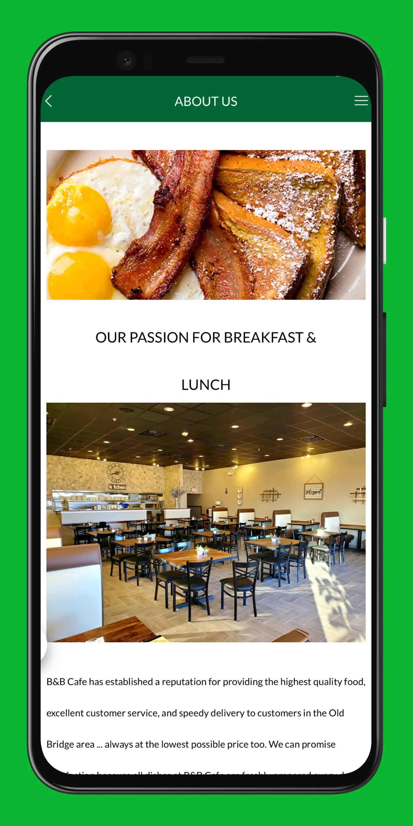 B&B Cafe Restaurant | Indus Appstore | Screenshot