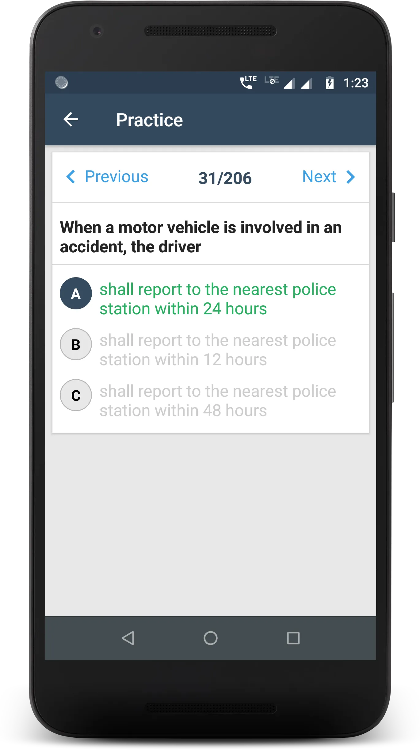 RTO Driving Licence Test | Indus Appstore | Screenshot