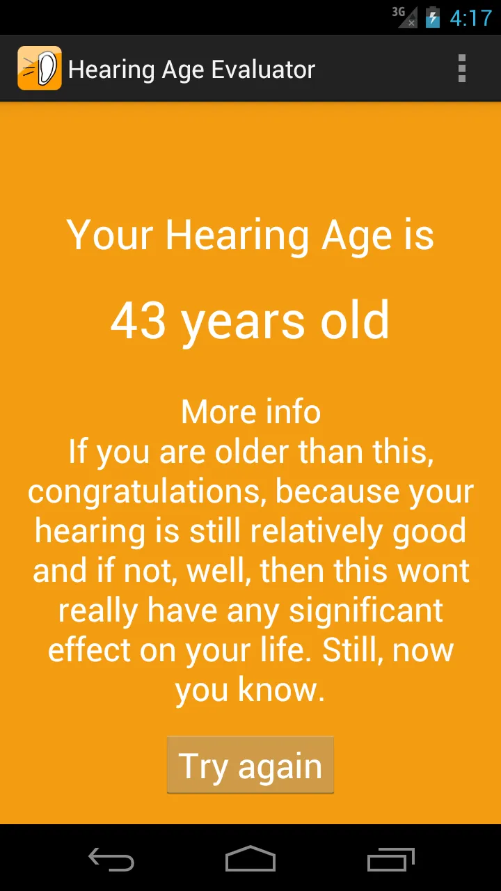 Hearing Age Evaluator | Indus Appstore | Screenshot