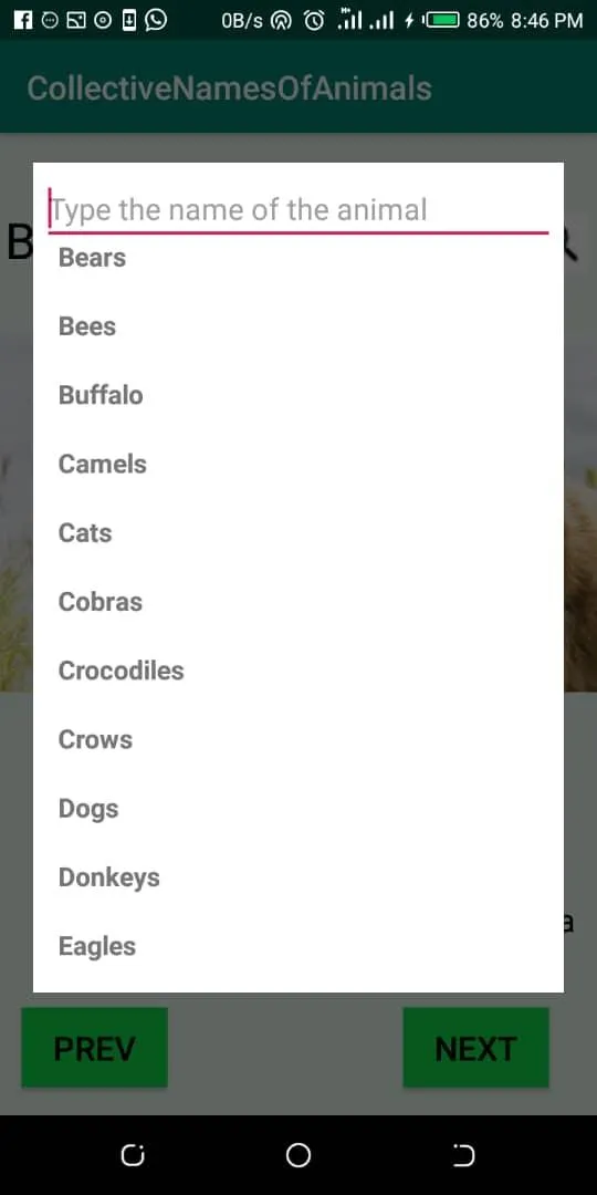 CollectiveNamesOfAnimals | Indus Appstore | Screenshot