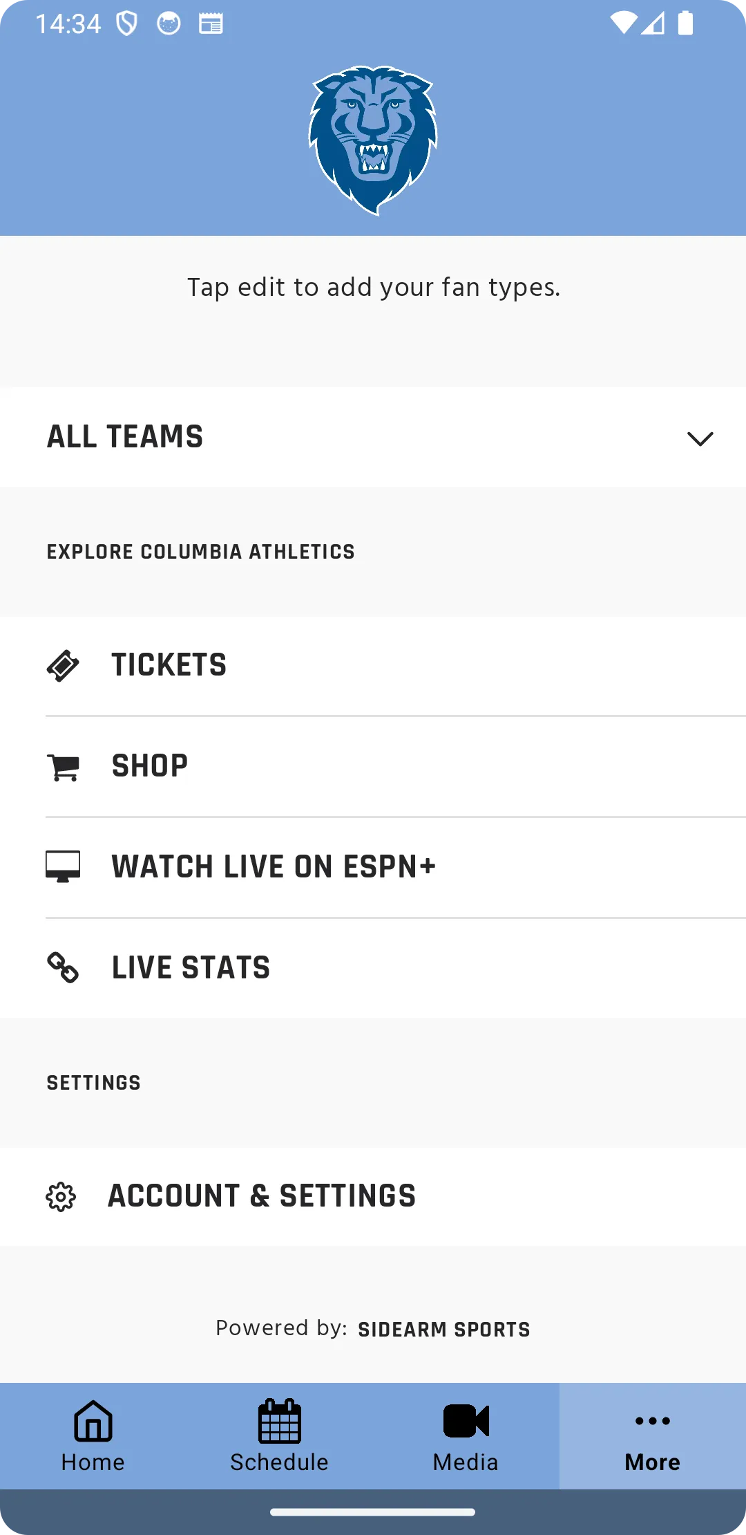 Columbia Athletics | Indus Appstore | Screenshot