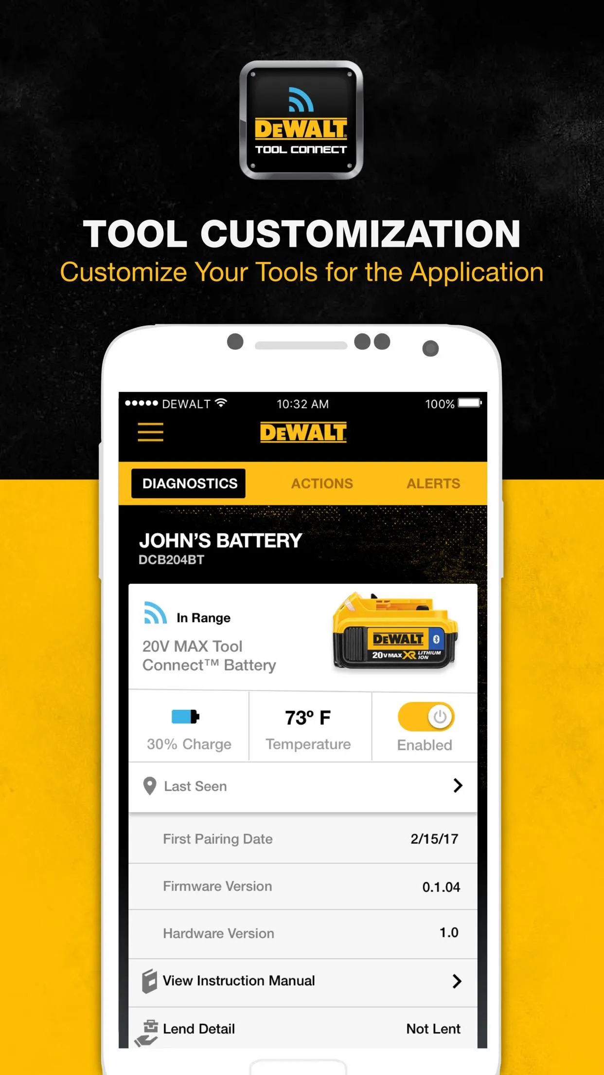 DEWALT Tool Connect | Indus Appstore | Screenshot