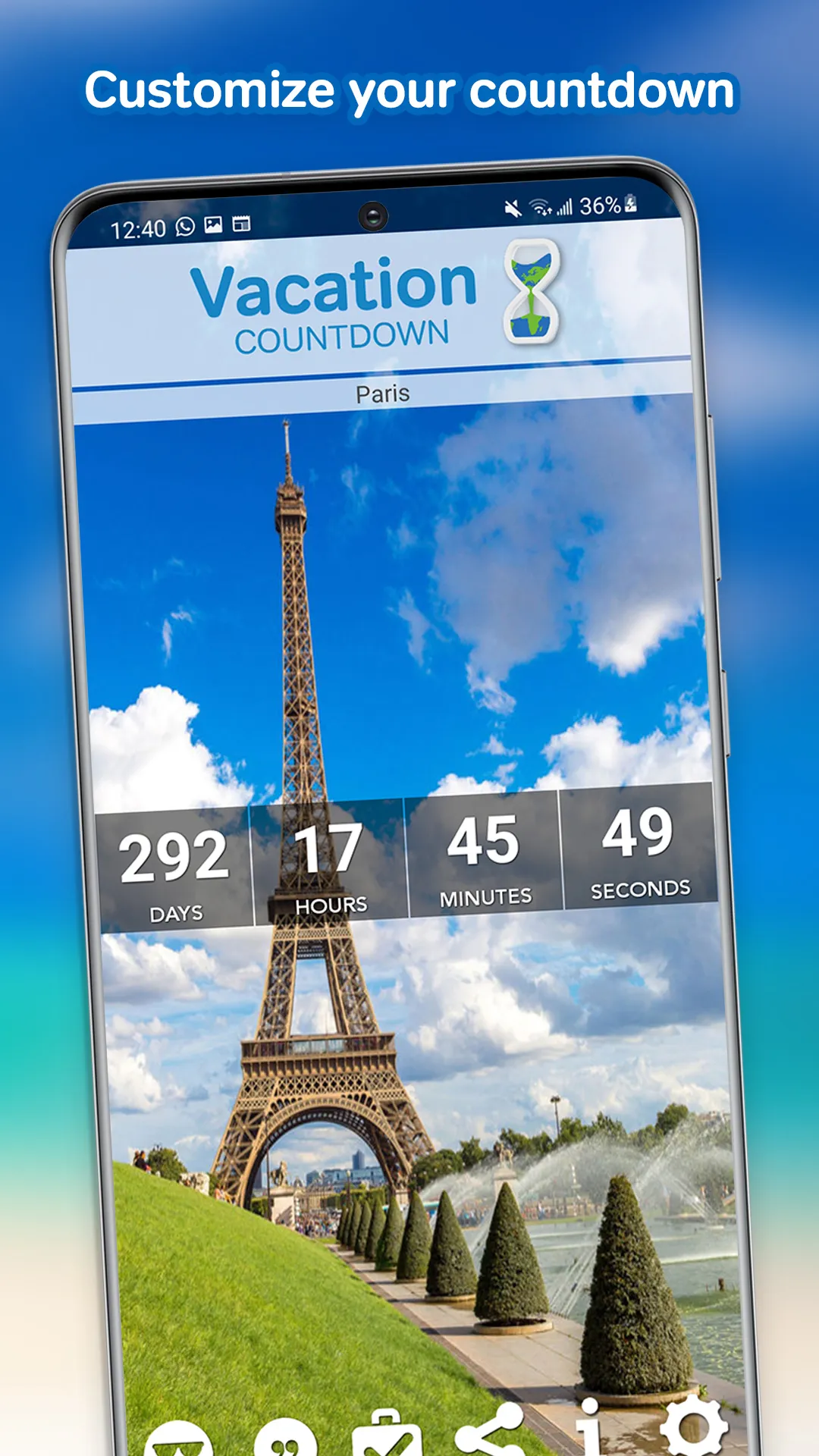 Vacation Countdown App | Indus Appstore | Screenshot