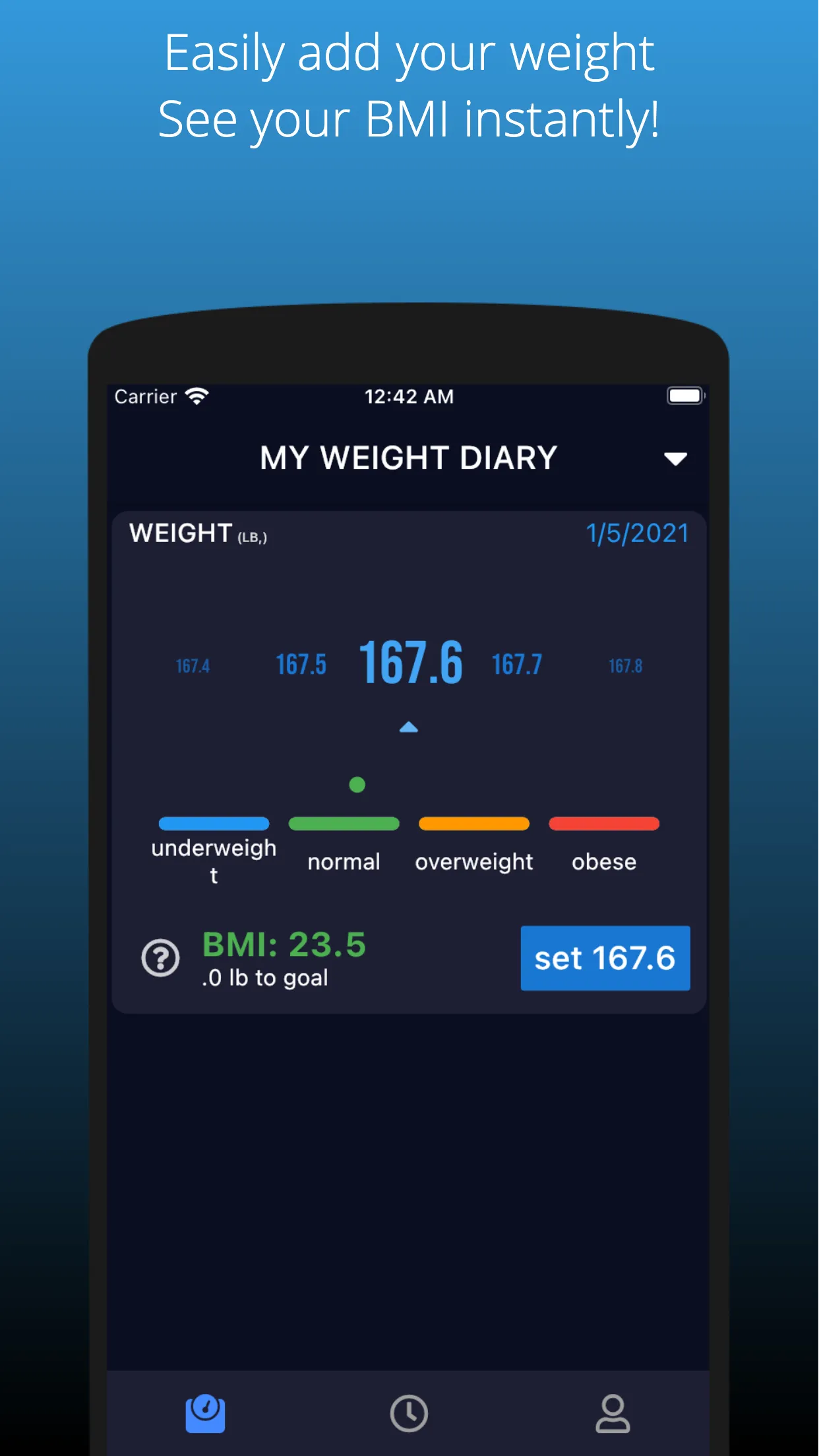 WeightDiary with BMI | Indus Appstore | Screenshot