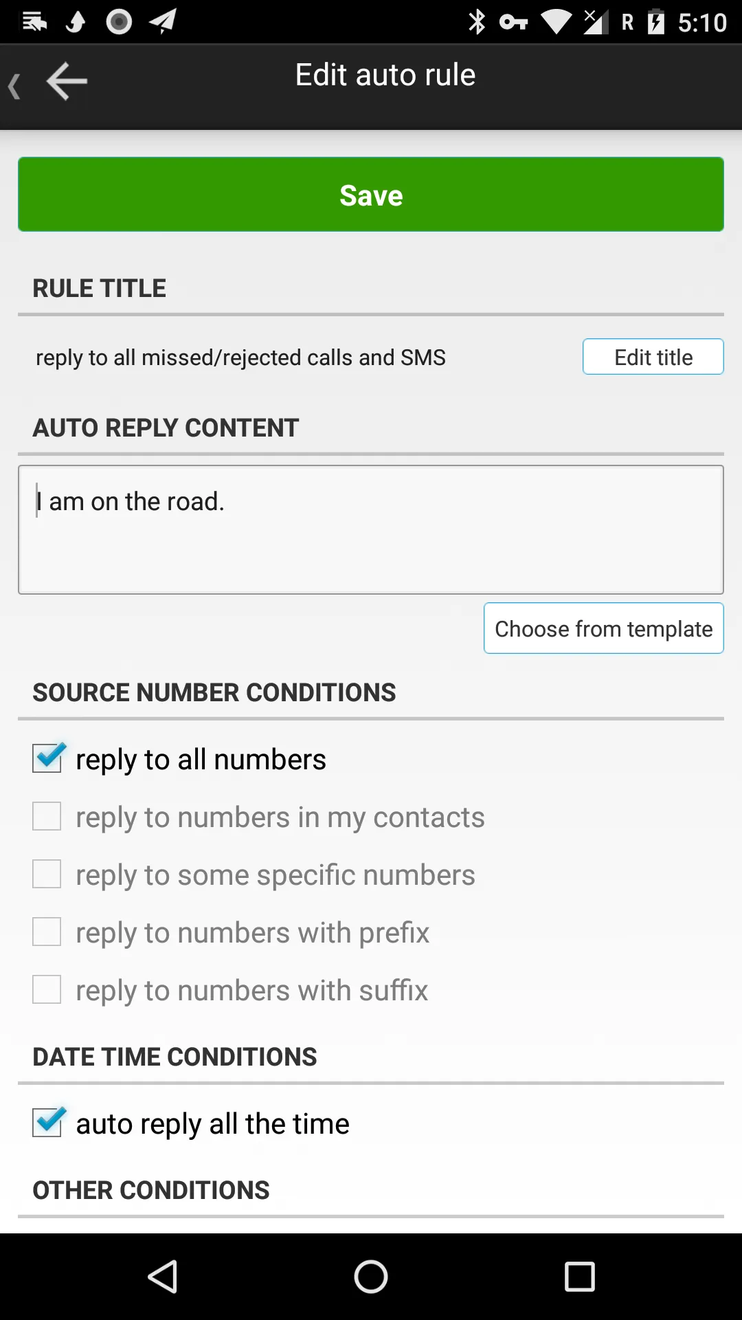 SMS Auto reply--When driving | Indus Appstore | Screenshot