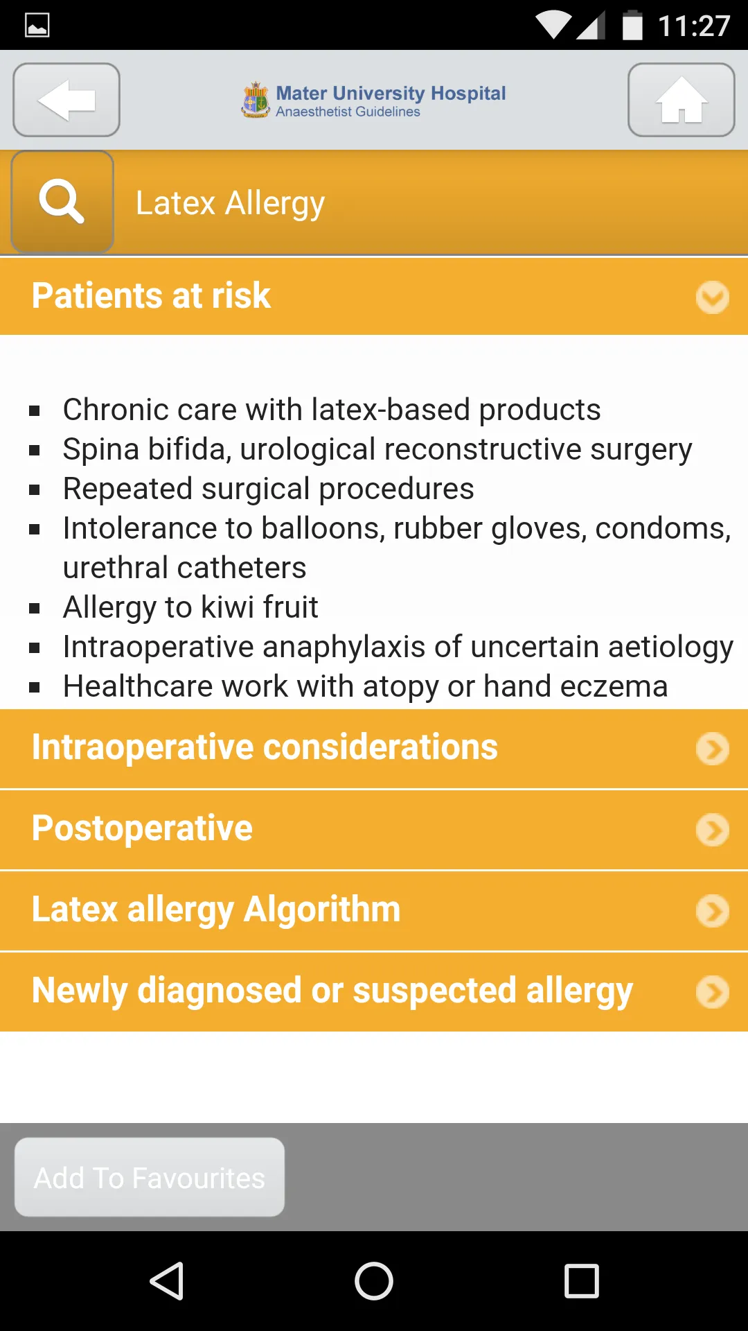 Mater Anaesthetist Guidelines | Indus Appstore | Screenshot