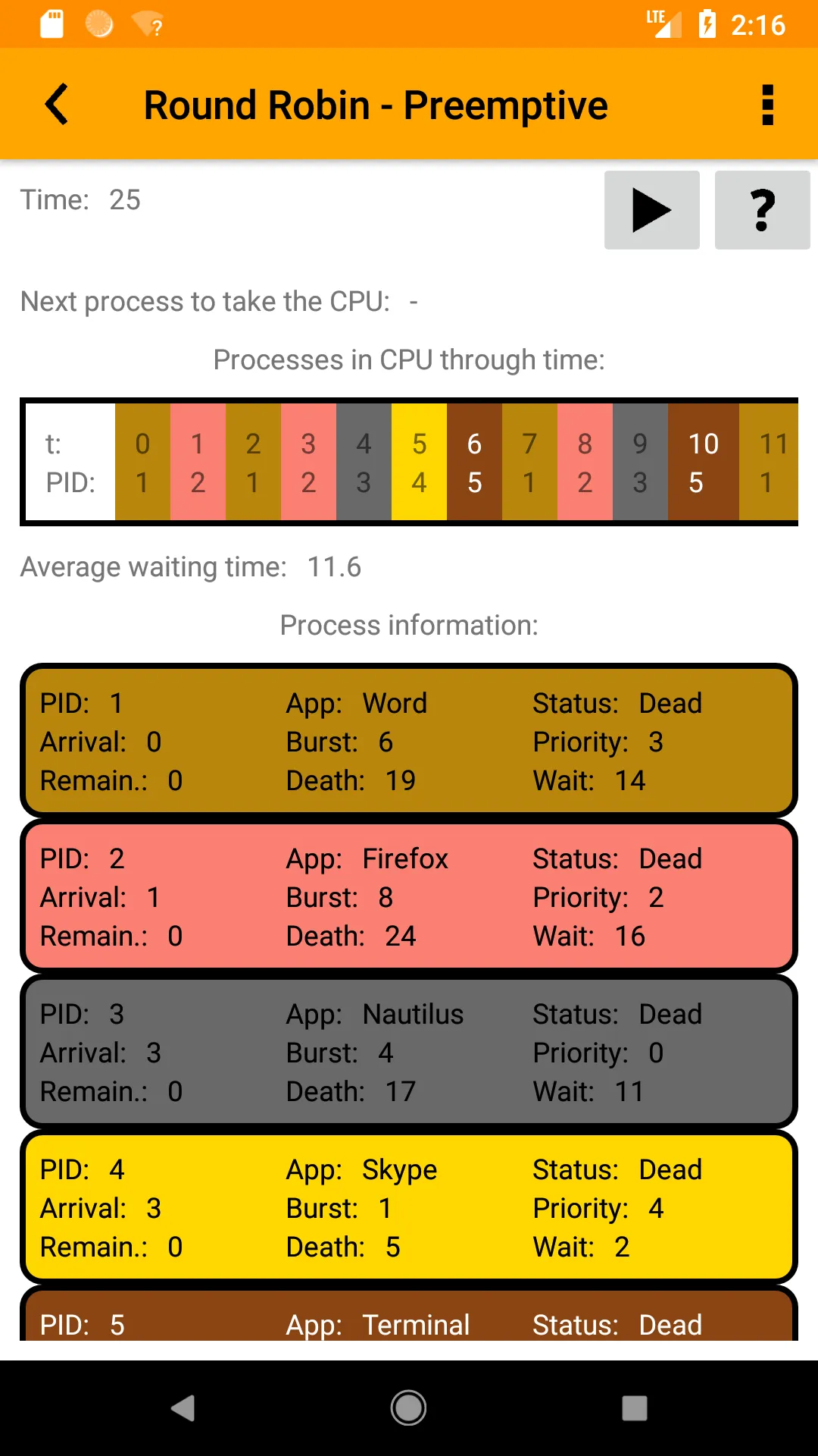 OS Algorithm Simulator | Indus Appstore | Screenshot