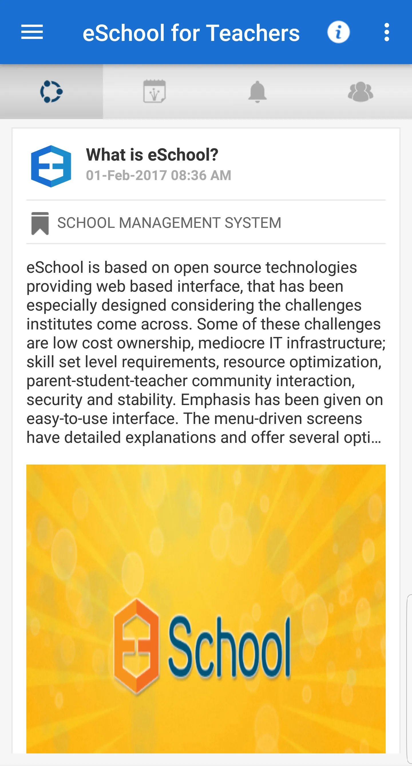 eSchool for Teachers | Indus Appstore | Screenshot