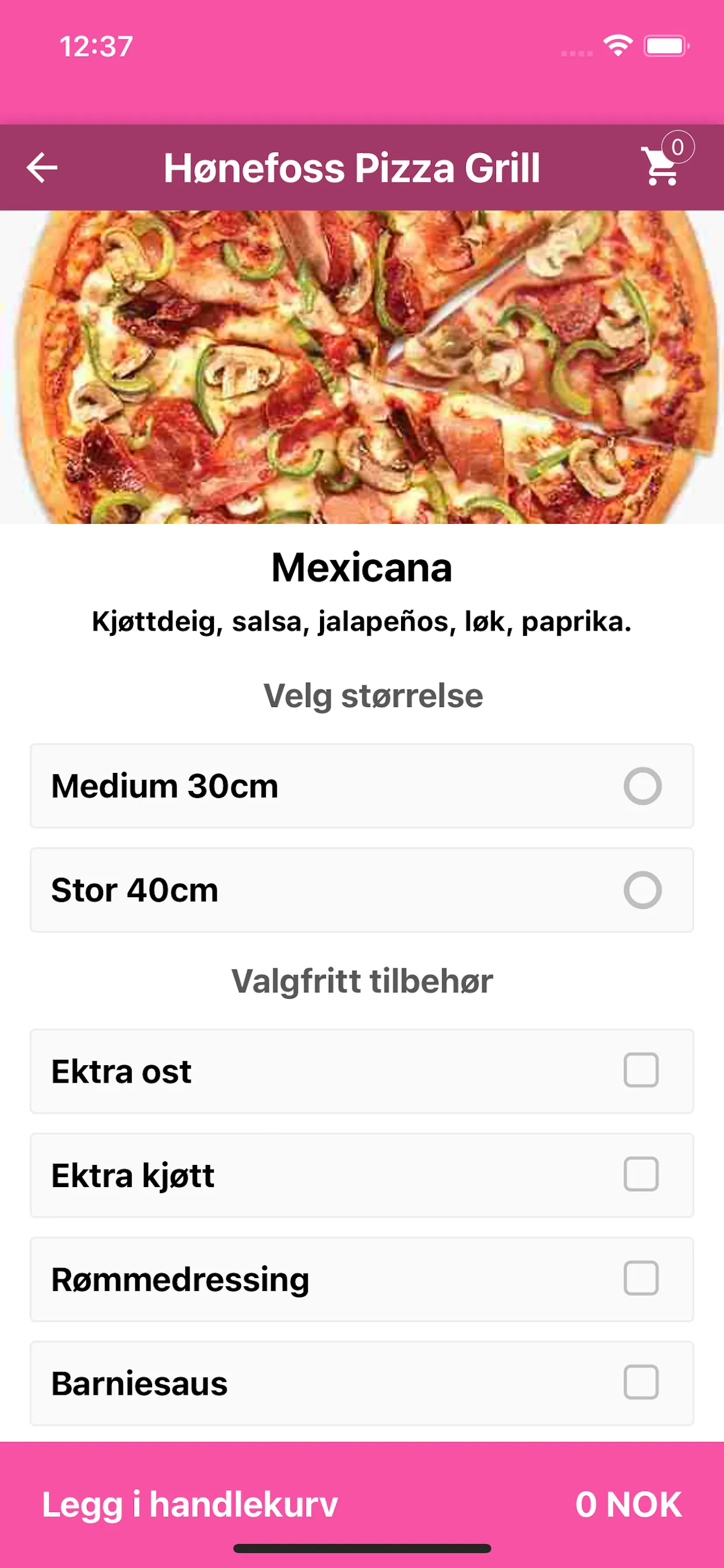 Hønefoss Pizza Grill | Indus Appstore | Screenshot