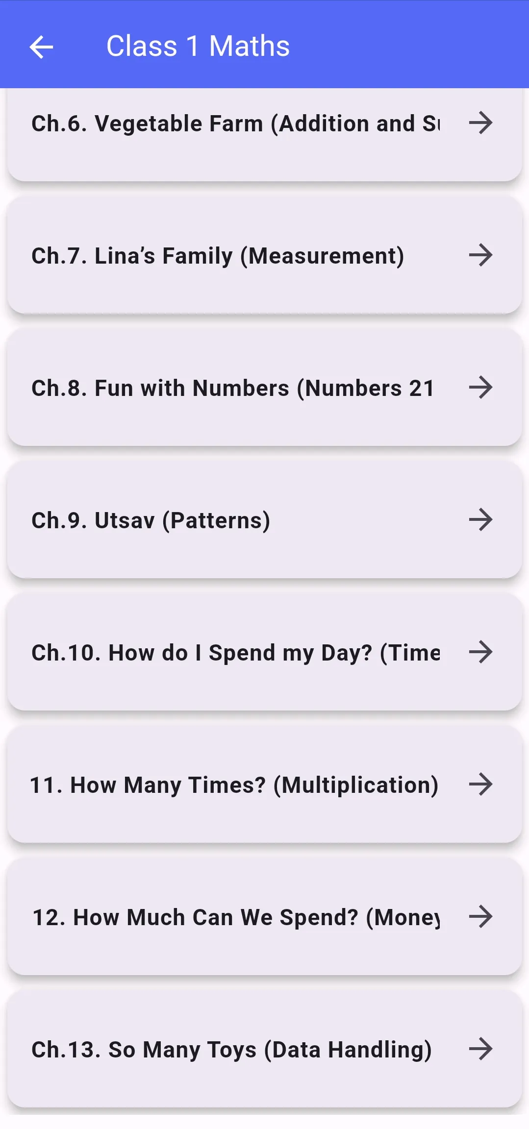 Class 1 Maths Joyful Solutions | Indus Appstore | Screenshot