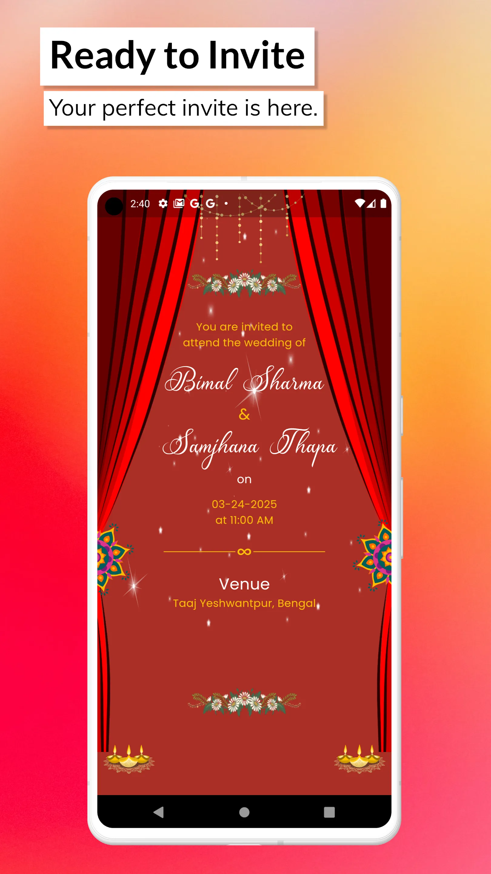 Wedding Invitation Video Maker | Indus Appstore | Screenshot