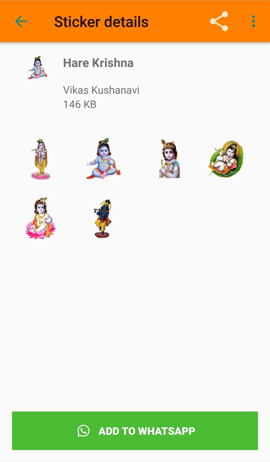 Hare Krishna Stickers for WApp | Indus Appstore | Screenshot