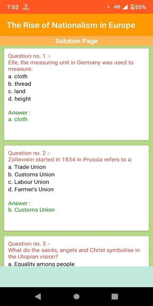 CBSE 10 Social Science Quiz | Indus Appstore | Screenshot