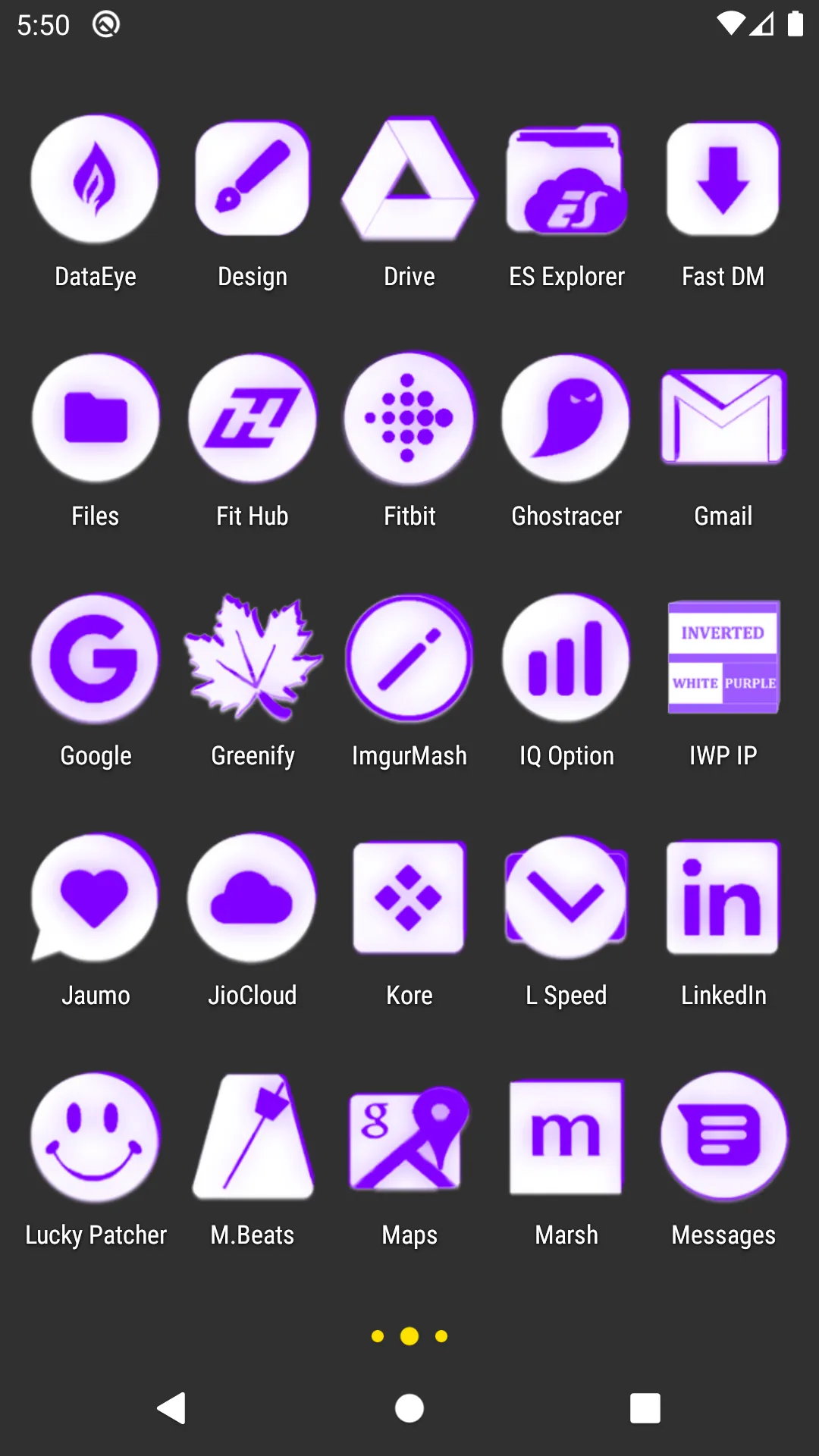 Inverted White Purple IconPack | Indus Appstore | Screenshot