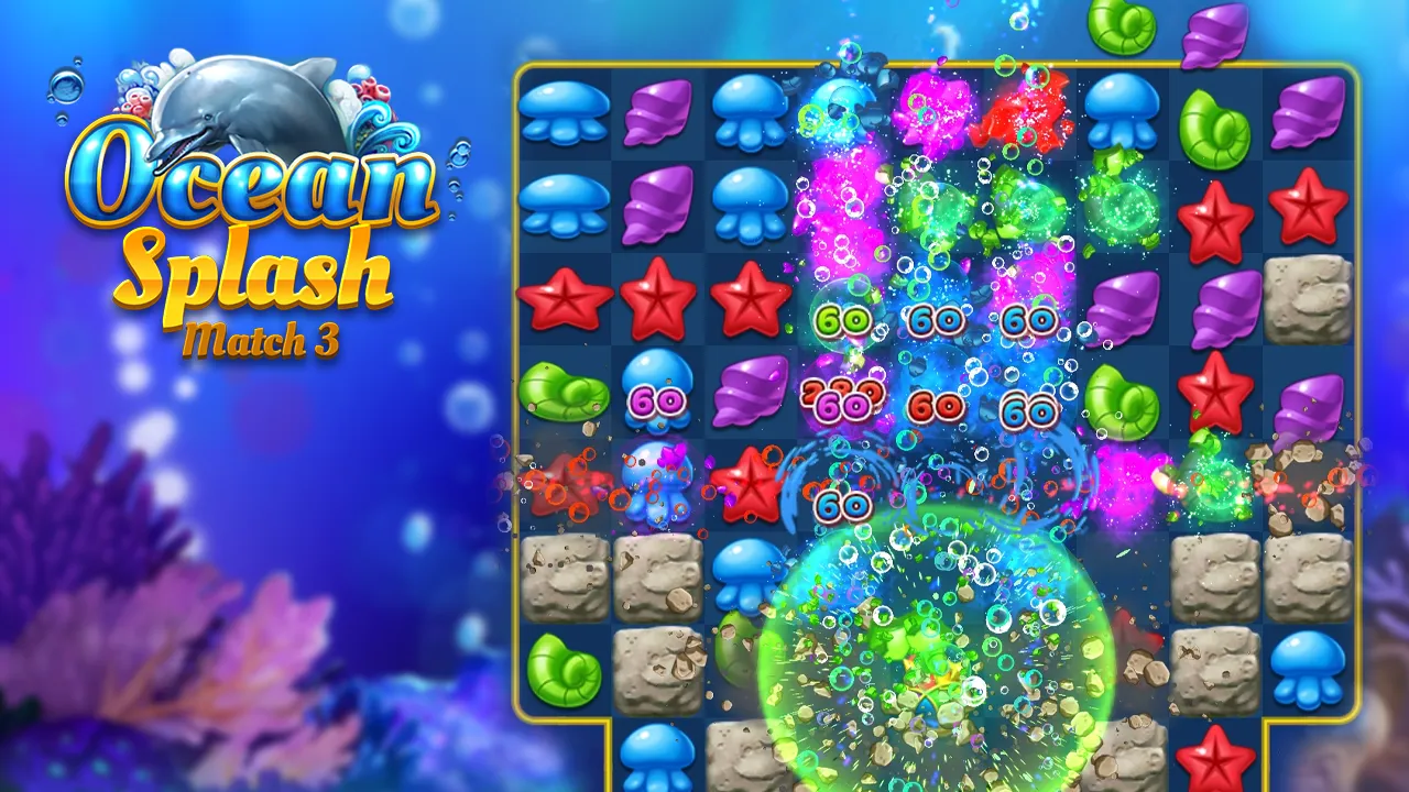 Ocean Splash: Jelly Fish gems | Indus Appstore | Screenshot