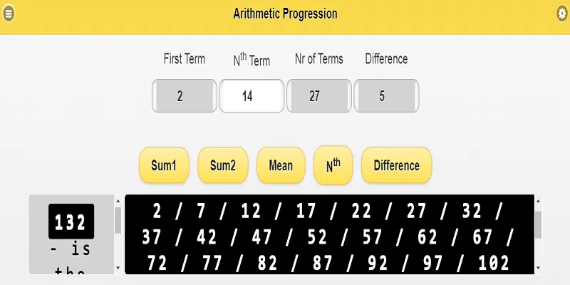 Arithmetic Progression Calcula | Indus Appstore | Screenshot