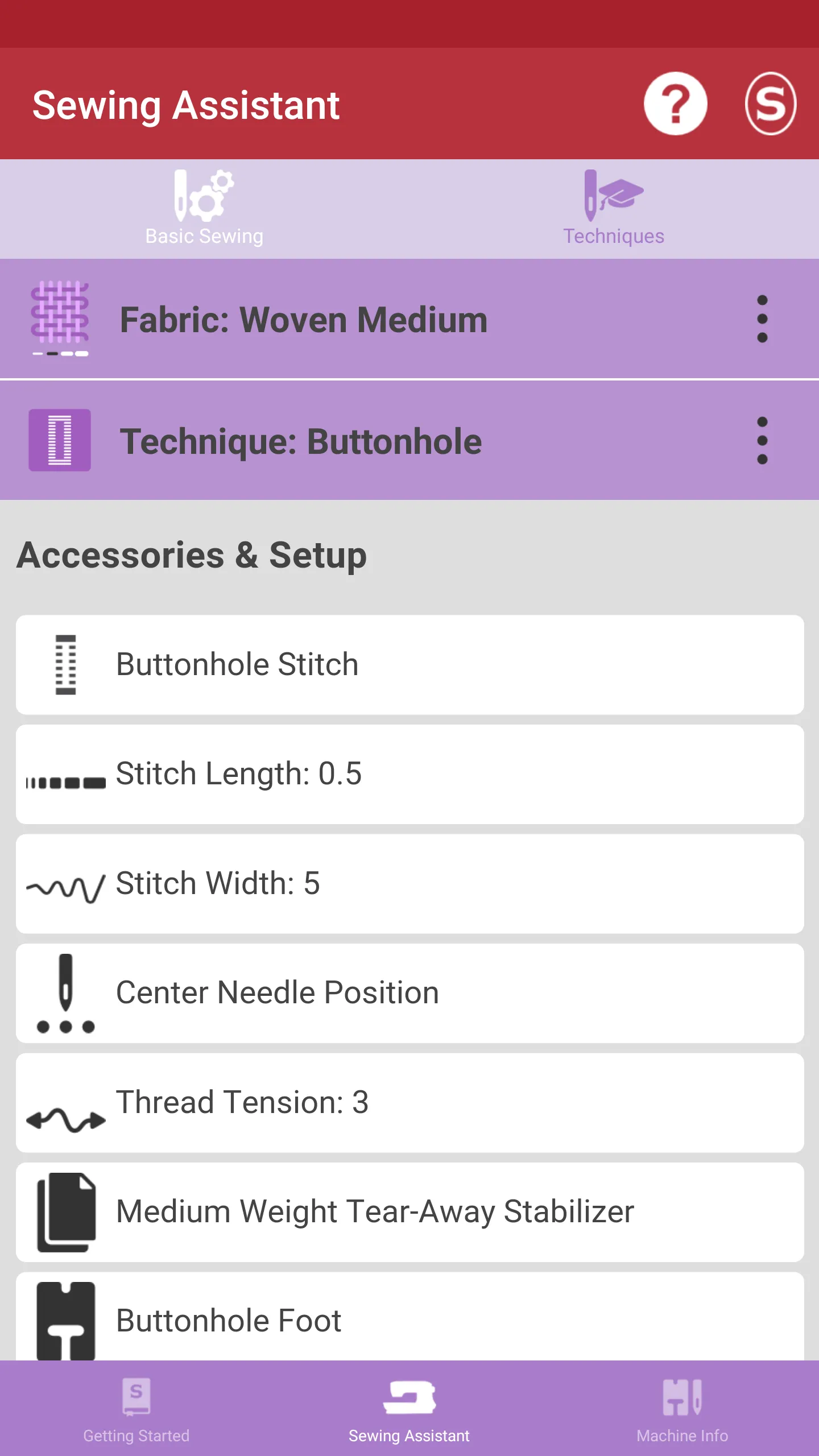 SINGER® Sewing Assistant | Indus Appstore | Screenshot