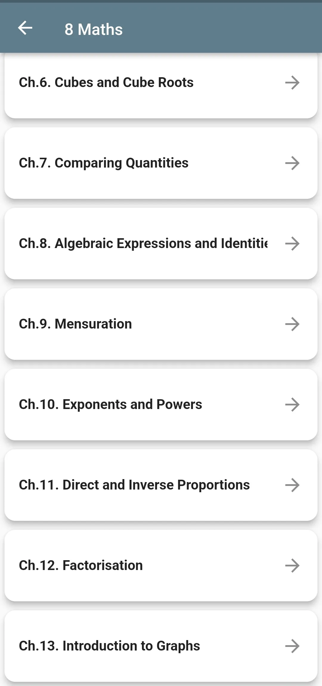 Class 8 Maths Solution 2023-24 | Indus Appstore | Screenshot