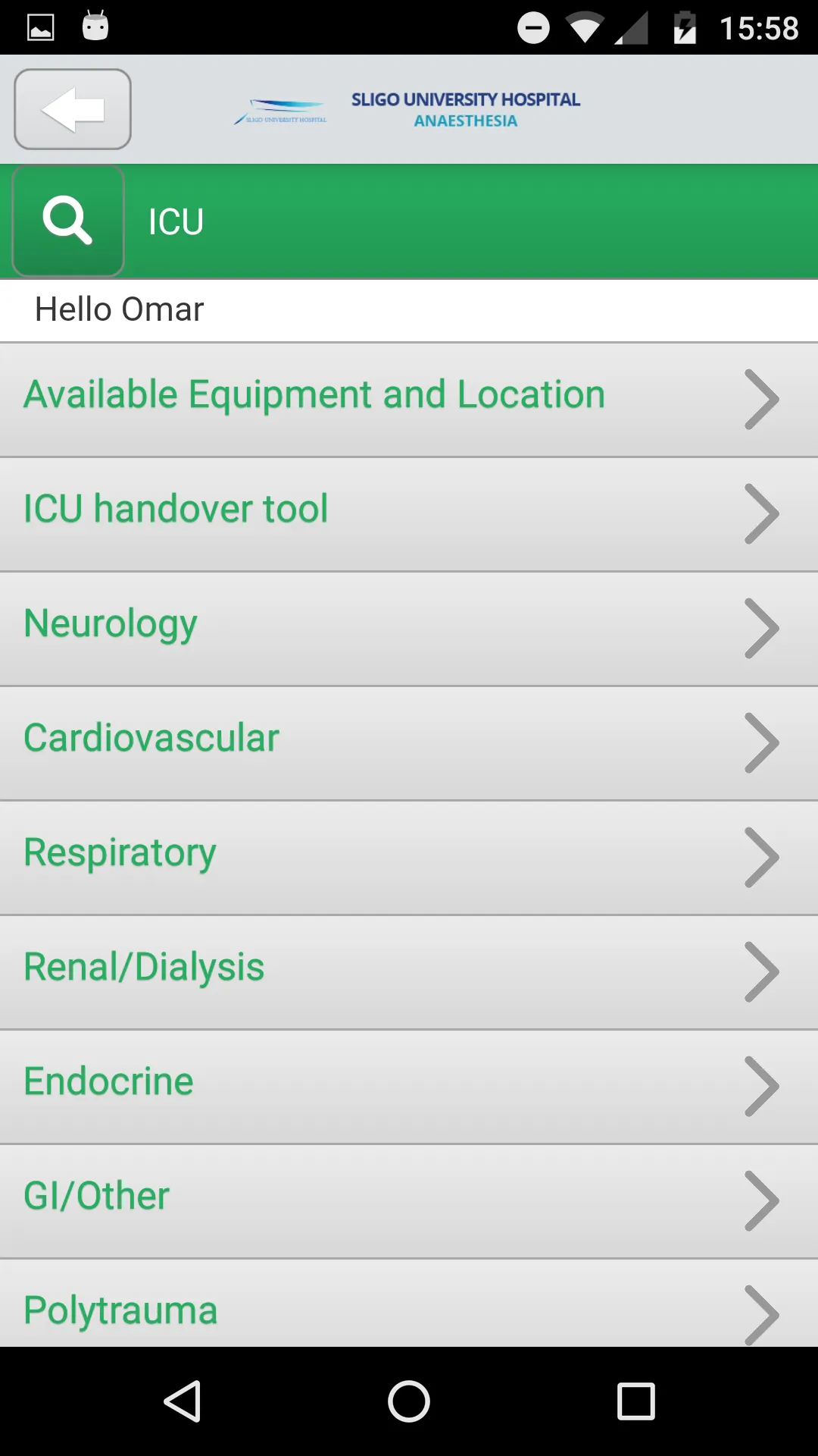 Sligo Anaesthesia | Indus Appstore | Screenshot